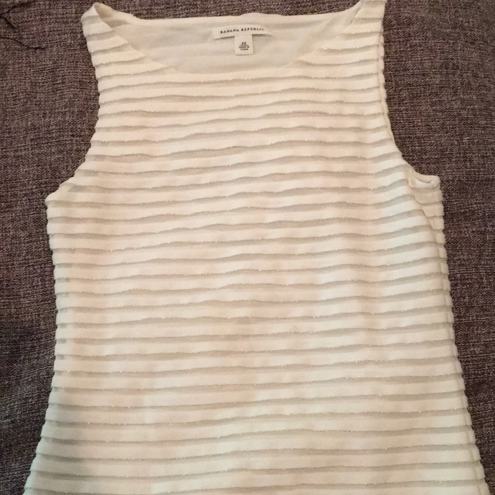 Banana Republic white sparkle tank